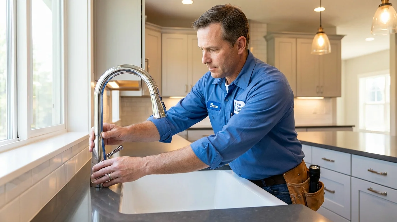 Kitchen faucet installation by Johns Plumbing LLC in Clifton Heights
